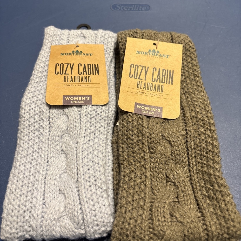 Northeast Outfitters Cozy Cabin Headbands Women One Size Cable Knit NWT Lot 2